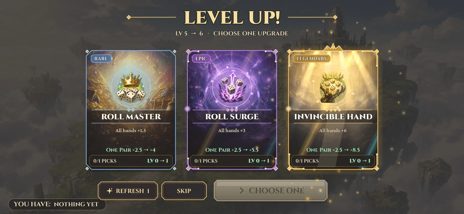 Draft Legendary Upgrades